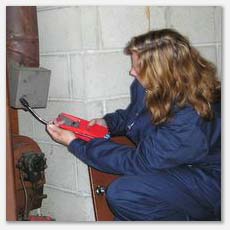 We check furnaces for function and safety.  One of our tools is a flammable gas detector.