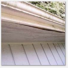 failled gutters, soffit damage