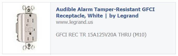 GFCI outlet with trip alarm