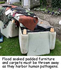 flood damaged furniture