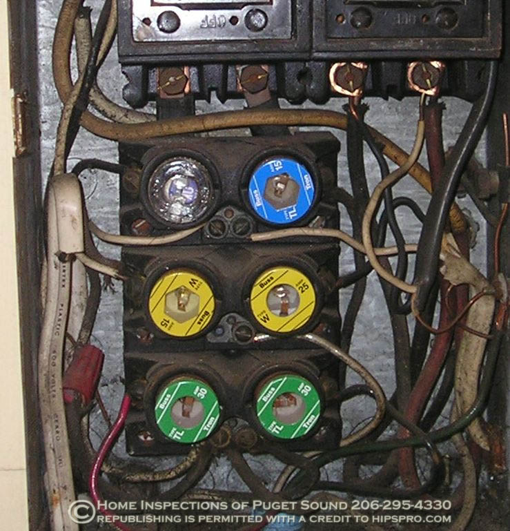 Overloaded Fuse Box  Multiple Tapping And Knob And Tube