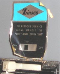 silver foil label with the Zinsco